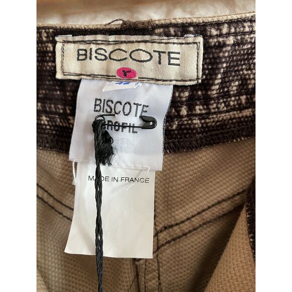 NWT BISCOTE Paris Brown Flock jeans embellished with cording size EU42/US 10 - Picture 6 of 10